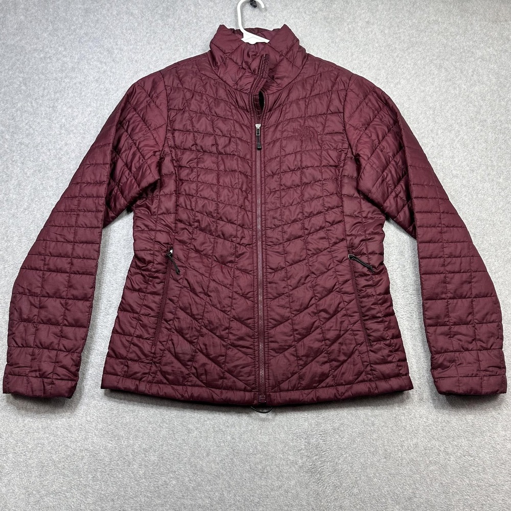 The North Face Thermoball Eco Jacket Womens Medium Burgundy Quilted Puffer Coat